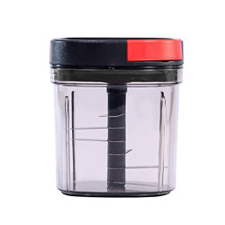 Wonderchef Glory String Vegetable Chopper with 6 Sharp SS Blade, Anti Slip Silicon Base Ring, Air Tight Lid, 900Ml, 1 Year Warranty