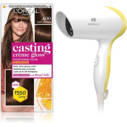 L'Oréal Paris Casting Creme Gloss 400 with Havells Light Weight Hair Dryer 1200 W(2 Items in the set)
