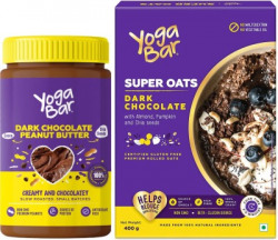 Yogabar Dark Chocolate Peanut Butter | Dark Chocolate Flavour Premium Super Oats Combo Pack - 800gm(800 g, Box)