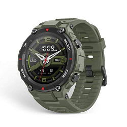 Amazfit Huami T-Rex Smartwatch with 20 Days Battery Life, AMOLED Display, Built-in GPS, 12 Military Certifications, Water Resistance, 14 Sports Modes (Army Green)