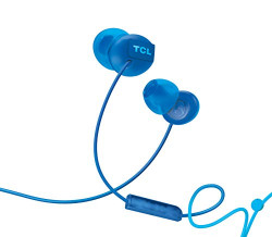 TCL SOCL300 in-Ear Earbuds Wired Noise Isolating Headphones with Built-in Mic and Echo Cancellation  Ocean Blue