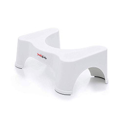 Healthgenie Plastic Squat Toilet Stool for Western Toilet, Anti Slip, Anti Constipation, Bathroom Scientific Angle Stool, 17 cm