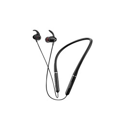 Wings Elevate, Smooth Silicon Neckband, Bluetooth 5.0 Wireless Earphones, Dual Pairing, Extra Heavy Bass Headphones Earbuds, 10 Hours Playtime (Black)