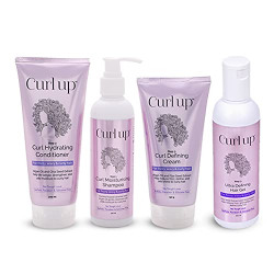 Curl Up Ultra Defining Bundle with Curly Hair Shampoo, Conditioner, Leave in Curl Cream & Hair Gel - For Dry Frizzy, Wavy & Curly Hair - Sulphate Paraben And Silicone Free (Combo of 4)