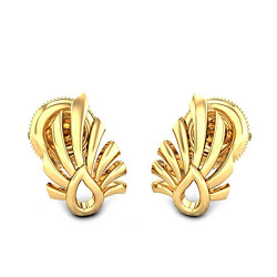 Candere By Kalyan Jewellers 18k (750) Yellow Gold Stud Earrings for Women
