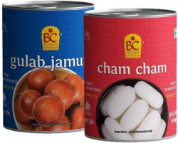 BHIKHARAM CHANDMAL Cham Cham 1kg and Gulab Jamun 1kg Combo - Pack of 1 Combo(Cham Cham 1kg, Gulab Jamun 1kg)