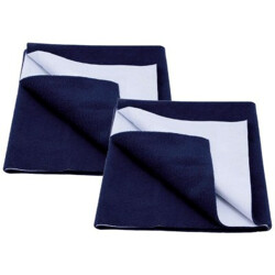 Trance Home Linen Cotton Baby Sleeping Mat(Navy Blue, Small)