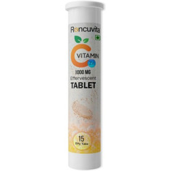 RONCUVITA Natural Vitamin C 1000mg and Zinc - 15 Effervescent Tablets (Orange Flavour)(1000 mg)
