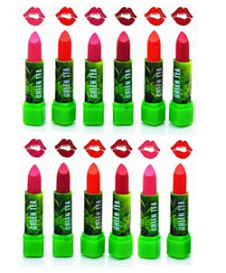 SWIPA Green Tea Lipstick Set Of 12(Multicolor)