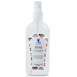 A+a Pets Milk Bath Water Less Shampoo for Pets (Dry Shampoo), Medium, 250 ml