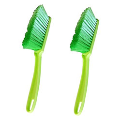 Inditradition Long Bristle Dust Cleaning Brush (Pack of 2) | Sweep Brush for All Surfaces, 5 cm Bristles (Green)