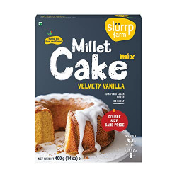Slurrp Farm Vanilla Cake Mix | Eggless, Wheat and Maida Free, 400 Gram