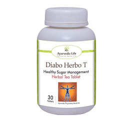 Ayurvedic Life ALAyurvedic Diabo Herbo T Tea Tablets Healthy Sugar Management Formula, 30 count