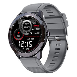 Maxima Max Pro X4 Smartwatch with SpO2, Up to 15 Day Battery life, 1.3 Round Full-touch Display with Ultra Bright Screen of 380 Nits, 10+ Sports Mode, Continuous Heart Rate Monitoring (Grey)
