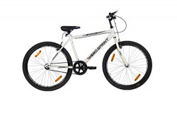 Hero Santiago MTB 26T Hybrid/Mountain Bicycle/Bike Without Gear Single Speed for Men - White, Ideal for 12+ Years, Frame Size: 18 Inches, Rigid