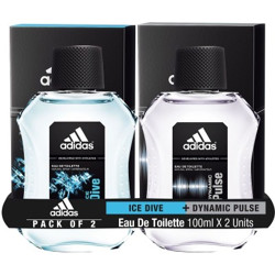 ADIDAS The EDT Combo's Ice Dive & Dynamic Pulse Deodorant Spray  -  For Men(200 ml, Pack of 2)