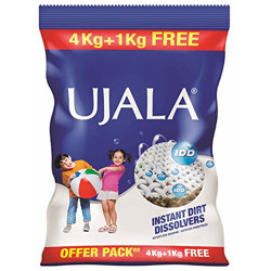 Ujala Detergent Powder (Easy Wash, Super Bright) - 4 kg + 1kg FREE