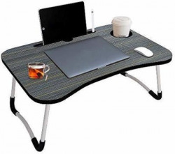 Availmart Wood Portable Laptop Table(Finish Color - Grey, Pre Assembled)