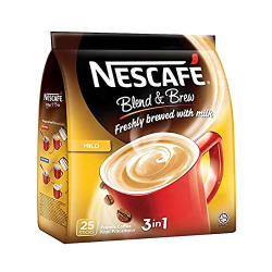 Nestle Nescafe Blend and Brew Mild Premix, 25 x 19 g
