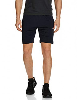 Solefit Men's Capri Linen Shorts (SOS-1103_Navy_Medium)