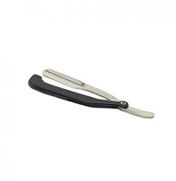 Movik Salon Barber Stainless Steel Straight Handle Folding Razor For Men Black m1