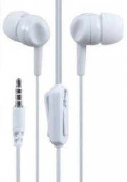 BRIGHTRON VM-124 Wired Headset(White, In the Ear)