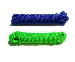 Home Stuff Joie Multicolor Nylon Rope for Cloth Hanging or Rope for Both Indoor and Outdoor Purpose Thin (2 Pieces) 20 Meters
