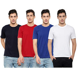 MYO Plain Cotton T-Shirts for Men Pack 4