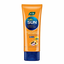 Joy Hello Sun Sunblock & Anti-Tan Lotion Sunscreen SPF 40, PA+++ For All Skin Types 60 ml
