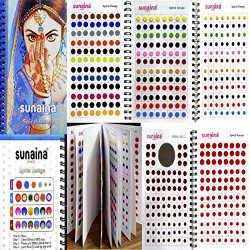 SUNAINA (original) Spiral Multicolour/Black/Red/Maroon Colour KUMKUM Bindi Book For Women