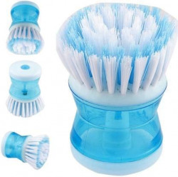 Your Home Dish/Washbasin Plastic Cleaning Brush with Liquid Soap Dispenser(Pack of 1)