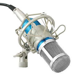 (Renewed) Powerpak BM 800 Silica Gel Professional Condenser Microphone with Metal Shock Mount (Blue)