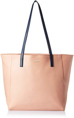 Amazon Brand - Eden & Ivy Self Structure Front Panel Tote (Pink)