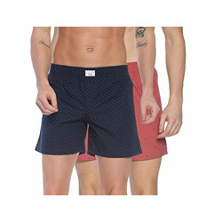 DIVERSE Men's Opaque Printed Boxer Shorts (Pack of 2) (DCMBS01SC09L34-322_Peach, Navy_M)
