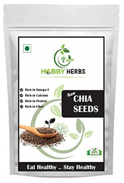 Hobby Herbs Raw Chia Seeds for Weight loss, High in Calcium with fiber (200g)