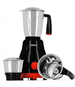 Billion Big Jar MG101 550 W Mixer Grinder (3 Jars, Black)