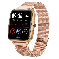 Helix by TIMEX SMART 2.0 Large 1.55" display Full Touch Smart Watch with continuous Body Temperature Monitor, IP68(Dustproof and 3m Water resistant), HRM, Sleep and Activity Tracking, 10 Sports Modes and Up to 15 Days of Battery Life