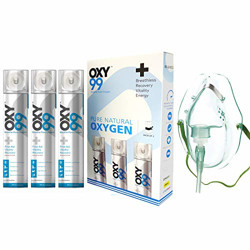 OXY99 oxygen 3 Pack 18 litre with mask ING Boschi Italy