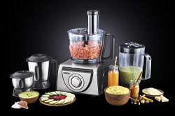 (Renewed) Usha Food Processor with Premium SS Finish FP3810 -Black and Steel