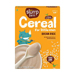 Slurrp Farm Brown Rice Cereal for Little Ones | Instant Healthy Natural Food, No Sugar No Salt No Preservatives, 250 G