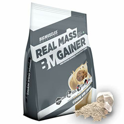 Bigmuscles Nutrition Real Mass Gainer [Cookie & Creme], Lean Whey Protein Muscle Mass Gainer, Complex Carbohydrates, 1000 Calories Per Serving | 10 Servings