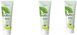 Oriflame LOVE NATURE PURIFYING GEL WASH WITH ORGANIC TEA TREE & LIME FACE WASH PACK OF 3 ORIGINAL  (125 ml) Face Wash(125)
