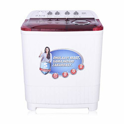 Intex 8.2 kg Semi-Automatic Top Loading Washing Machine (IWMSAD82RD, Red White)