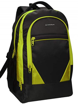 COSMUS Duke 46 cm Laptop Backpack 29 Ltrs Large School Bag / Travel Backpack (BLACK & P.GREEN)
