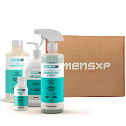 MensXP Mud Everyday Hygiene Essentials Kit (Combo Box of - Hand Sanitizer, Veggie Cleaner, Hand Wash & Multipurpose Surface Disinfectant)