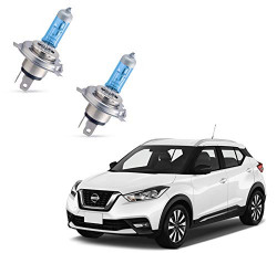 Auto Pearl Halonix H4 Ultra Blue High Beam Halogen Head Lamp Bulb for Kicks 2019 (Set of 2)
