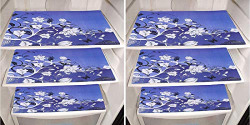 Kuber Industries PVC 6 Pieces Refrigerator Drawer Mats (Blue) -CTLTC11151