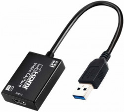microware UHD Audio Video Capture Card, 4K HDMI USB 3.0 1080P Reliable Portable Video Converter for Game Streaming Live Broadcasts Video Recording Media Streaming Device(Black)