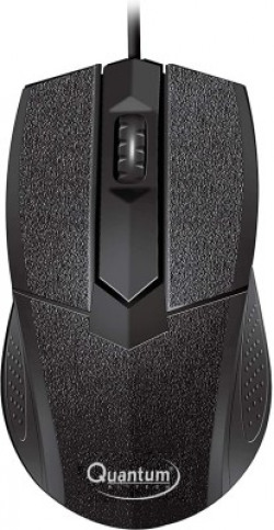 QUANTUM QHM224D Wired Optical Mouse(USB 2.0, Black)