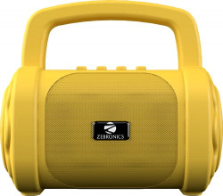 Zebronics Zeb-County 3 Portable Wireless Speaker Supporting Bluetooth v5.0, FM Radio, Call Function, Built-in Rechargeable Battery, USB/Micro SD Card Slot, 3.5mm AUX Input, TWS (Yellow)